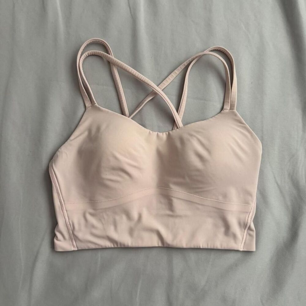 Lululemon Women's Pink and Tan Bra